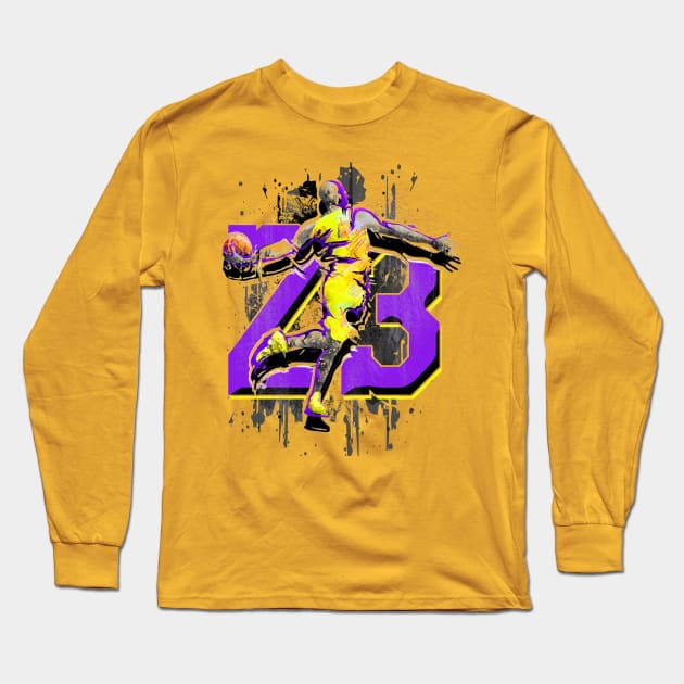 LA Lakers | LeBron James | Los Angeles Long Sleeve T-Shirt by BabyYodaSticker